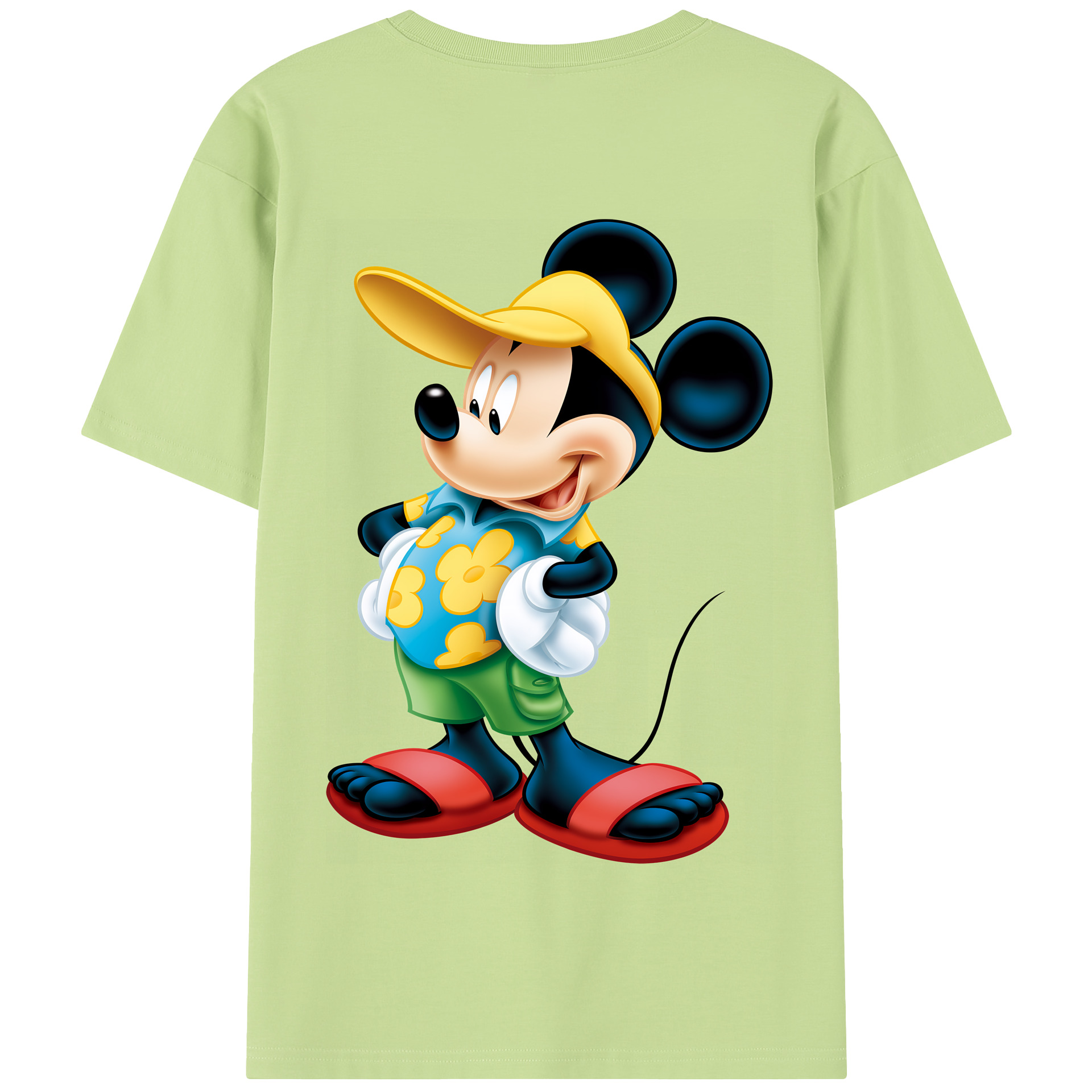 （画像用） ミッキーマウス Mickey Mouse 綿100％半袖Tシャツ（背面プリント）